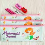Tera13 Mermaid Pencil Case Pencil Pouch for Kids/School Stationery Pencil Pouch for Kids (3 Piece)
