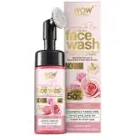 WOW Skin Science Himalayan Rose Foaming Face Wash with Built-in Face Brush - 150mL