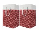 House of Quirk 75L Laundry Hamper Collapsible Laundry Baskets-Red(Pack of 2)