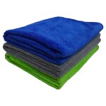 SOBBY Microfiber Cleaning Cloth (40 cm x 60 cm, Multicolour) -Set of 3