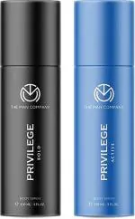 The Man Company Deodorants for Men - Privilege Active & Bold | Premium Fragrance Body Spray | Long-Lasting Smell |Everyday Use Deo for Him | Gift Set for Husband, Boyfriend - (150ml* 2)