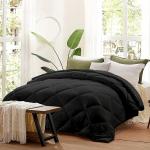 AMZ Exclusive Retail Reversible Microfibre Comforter, Soft and fluffy 250 GSM Comforter with Hypoallergenic Filling, All Season AC Comforter /Duvet/Quilt/Blanket/Razai (90x60 inches, Black)