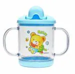 KIDOVILLA Sippy Cup/Sipper Mugs, Kids Flip Top Water Bottle with Handles BPA Free-200 ml - Yellow/Blue