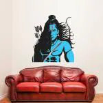 Lanstick Vinyl Multicolor Agressive Lord Shiva Image Wall Stickers And Murals Self Adhesive Wall Sticker24 inch