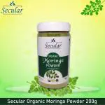 Secular Organic Moringa Leaf Powder - USDA, GMP, FSSAI Certified 200g