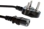 MVTECH 3 Pin Computer Power Cable Cord for Desktops PC and Printers/Monitor Power Cable (1.5 M- Black)