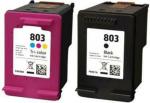 TECHNART HP 803 Black and Tri Color Combo Pack Ink Cartridge