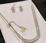 SONI JI ART'S Diamond Rose Gold-Plated Jewellery Set