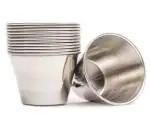 Dynore Stainless Steel Sauce Cup/Chutney Cup/ Chips Dip Cup- Set of 12-75 ml