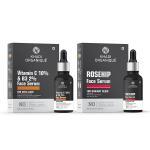 Khadi Organique Vitamin C & Rosehip Face Serum For Glowing Skin (Pack of 2) 60 ml