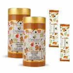 Octavius Ginger Chai Ready Tea Instant Tea Premix in Tin Gift Can - 10 Sachets (Pack of 2)