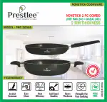 Prestlee Nonstick Cookware Set 2 PC Combo (Fry Pan 240 + Kadai 240) 2 MM - Popular / Frypan / Nonstick Fry Pan / Frying Pan