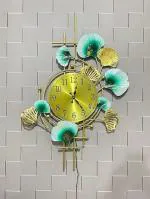 MGHY Times Metal Vertical Wall Clock with LED Lights Decorative Wall Art/Sculpture for Home Living Room/Bedroom/Office