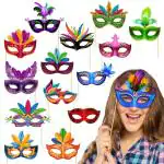 Zyozique 15 Pieces Bachelorette Party Props For Bride Photo Props Mask Paper Mask For Party Photo Booth Mask Props Indian Kitty Party Photobooth Props