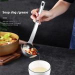 Jalaram Exports Stainless Steel Oil Separator Soup Ladle Gravy Food Fat Separator Skimmer Spoon | Grease Filter Spoon for Home Kitchen Hot Pot Fat Skimmer