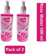 Simco OxyVeda Daily Glow Rose Water All Skin Types for Men and Women, 500 ml (pack of 2)