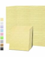 UZANIYA Beige Abstract Pvc Foam Brick Self Adhesive Wallpaper (77 x 70 cm) (Pack of 5)