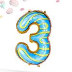 My Party Suppliers Three Donut Number Candy Theme Foil Balloons