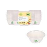 Shrayati Eco-Friendly Disposable Round Bowls, 50 Pcs, 240 ml, Pack of 1, Biodegradable Bagasse Bowl, Sugarcane Paper Bowls Disposable for Convenient and Sustainable Eating