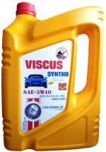 VISCUS SYNTHO 5W40 SN/CI4 PLUS Premium Synthetic BS-6 Engine Oil (5 L) for Diesel/Petrol/CNG Car, Jeep, SUVS etc.