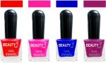 OUR Beauty Multicolor High Quality Quick Dry Long Lasting Hd Colors Nail Polish Pcs Vc97, 32 ml (Set Of 4)