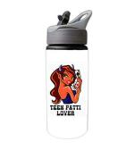 AKP SUBLIMATION Teen Patti Lover Theme BB6 Aluminium Sipper Bottle, 600 ml