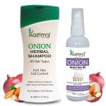 KAZIMA Onion Herbal Hair Oil 100 ml And Onion Herbal Shampoo 200 ml (Combo Of 2)