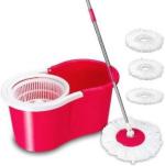 Jsn Red Ightweight Spin Foor Ceaning Bucket Mop With Microfiber Heads Mop Bucket Refi Mop Spinner Mop Mop Set Ceaning Mops Foor Mop