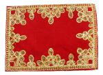 Relible Red Velvet Puja Assan Velvet Puja Cloth For Home Mandir 3 x 5 inch