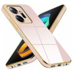 Mr Case 6D Chrome Back Cover Case For Infinix Zero 20 | ( Gold Plated Frame | Glossy Backside -Pink )