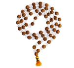 Feel Touch Mart Rudraksha Sphatik (Quartz) Mala 108 Beads Japa Rosary Rudraksh + Sphatik Spiritual Mala by Lab Certified