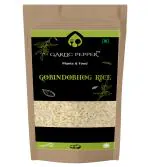 GARLIC PEPPER Unpolished Gobindobhog Rice | 100% Vegan, Gluten Free and No Preservatives | Flavorful and Aromatic Rice 1 Kg