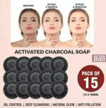 KRIHENCY COSMOPLUS Activated Charcoal Nourishing bathing Soap - Combo pack of 15 (100 GRAM EACH)