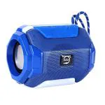 Portable Bluetooth Speaker with DJ Light USB Speaker Super Bass 5 W Bluetooth Speaker (Blue)