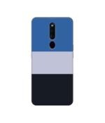 Casotec Three Colour Straps Design 3D Printed Hard Back Case Cover for Oppo F11 Pro
