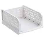 Steffan 1 Pieces Clothes Organiser for Wardrobe, Cupboard for Clothes Foldable and Stackable Organizer for Wardrobe Organizer for Home Clothes Organizer Plastic White