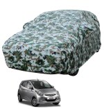 Auto Hub Car Body Cover Compatible with Hyundai Eon with Mirror Pockets, Triple Stitched, Water Resistant Car Cover, Forest