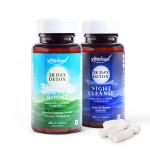 Vitabowl 28 Day Detox Capsules | Plant Based Kidney & Liver Detoxification | Made with 16 Natural Ingredients | Kidney, Liver & Full Body Detox - 56 Veg Capsules