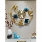 DELIGHT DECOR Wall Clock Art Large Wall Clock Large Metal Decorative Wall Clocks,3D Art Silent Non Ticking Quartz Clock,Creativity Wall Clocks for Office in Living Room | Small moon | Size-22x22Inch