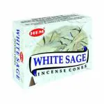 HEM White Sage Incense Cones 10 pcs each (Pack of 12)