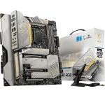 MSI MEG Z590 ACE Gold Edition Gaming Motherboard (ATX, 11th/10th Gen Intel Core, LGA 1200 Socket, SLI/CFX, DDR4, PCIe 4, M.2 Slots, USB 3.2 Gen 2, Wi-Fi 6E, Mystic Light RGB)