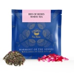 TEA SENSE Bed of Roses White Tea | 15 Pc | Pyramid Tea Bags in Sealed Pouches | Smooth Floral Peaceful | Can be Rebrewed