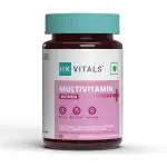 HealthKart HK Vitals Multivitamin Plus Women, Advanced Daily Multivitamin for Active Women | for Energy, Joints, Skin & Hair; with Iron, Vitamin C, Veg Collagen, Hyaluronic Acid & Biotin, 30 Tablets