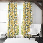 BBM Lemon 7 Feet Room Darkening Curtain Pack of 2