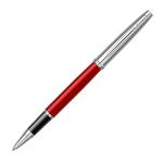 Scrikss Roller Ball Pen Metallic Red Brass Body Chrome Plated Trims Metropolis 800 Series Modern & Elegant Design Ideal For Office, Home, College, Gifting