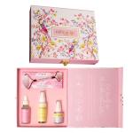 Natural Vibes Glow Getter Gift Set with Rose Quartz Face Roller, Sunscreen Lotion, Glow 'd Up Serum & Under Eye Gel Serum