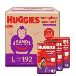 Huggies Complete Comfort Wonder Pants Large (L) Size Baby Diaper Pants, 28 count, with 5 in 1 Comfort - (Pack of 3)