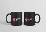 LOVEUNLIMITED 240 MR. MRS (Set of 2) Ceramic Coffee - Pipe Design Ceramic Coffee Mug  (225 ml, Pack of 2)