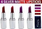 OUR BEAUTY Multicolor 100% Veg And Long Stay Soft Matte Lipstick Combo 36 (Pack Of 4)