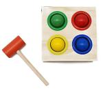 Whinsy Wooden Hamster Game Toy Hammering Ball Hammer Box Children Early Learning Educational Balls Knocking Toy